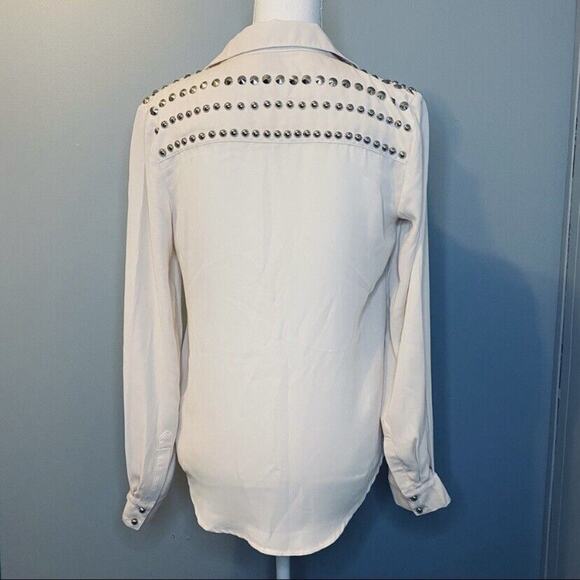 Forever 21 Pink Collared Button Down Sheer Blouse - Picture 4 of 10